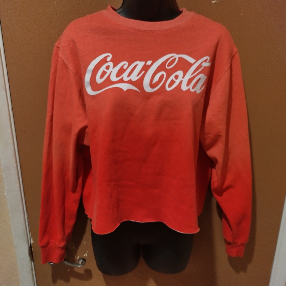 Coke Cola Crop Top Sweater Size Medium